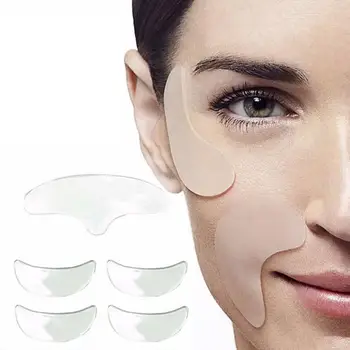

5Pcs/bag Anti Wrinkle Eye Face Pad Reusable Face Lifting Silicone Overnight Invisible Remove Lines Facial Beauty Tool Skin care