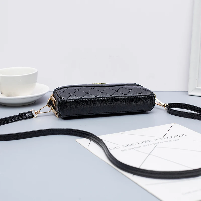 New Ladies Long Clutch Bag, Simple Double Zipper Women's Wallet, Messenger Bag, Mobile Phone Bag, Female Handbag