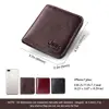 Thin Genuine Leather Men's Wallet Vintage Short Male Wallets Zipper Poucht Male Purse Money Bag Portomonee Slim Male Card Holder ► Photo 3/6