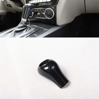 

For Mercedes Benz C Class 2011-2013 1PC Carbon Fiber ABS Car Gear Shift Knob Frame Cover Trim Moldings Car Styling Accessories