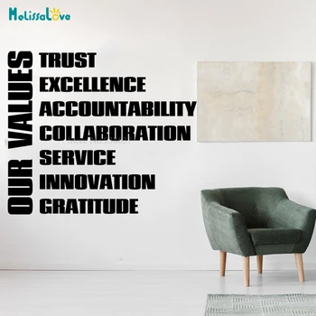 

Office Value Trust Quote Decal Company Value Stickers Classroom Motivational Quote Removable Vinyl Wallpaper BA918