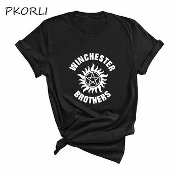 

winchester brothers t-shirt Supernatural t shirt women men casual Sam Dean Tshirt Unisex Clothing Top graphic tees drop shipiing