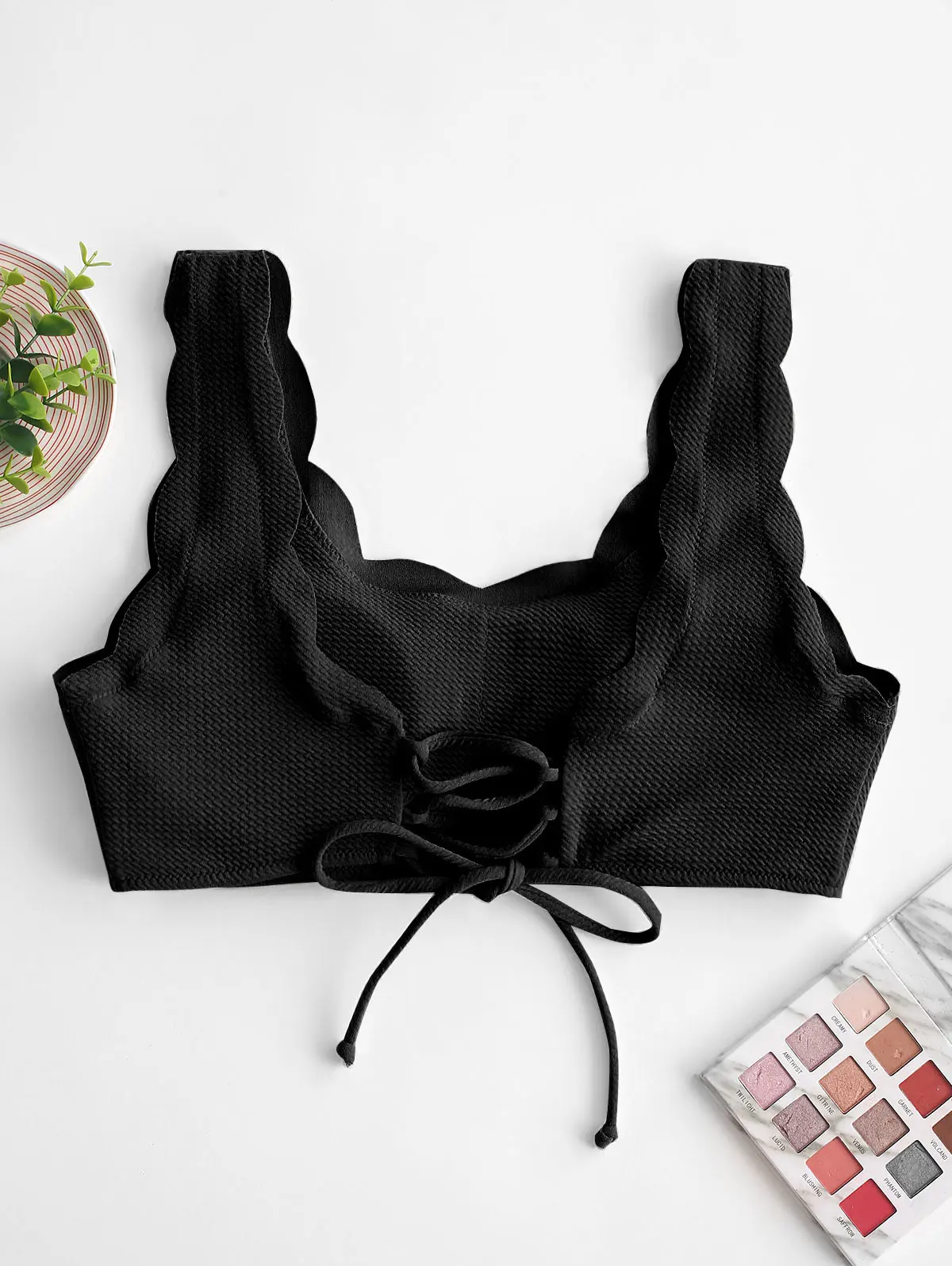 ZAFUL бикини с рельефным зубчатым кружевом