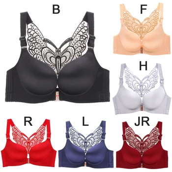 

Butterfly Beauty Back Gathered Bra Women's Underwear Large Size 3/4 Cup Lace Bras Seamless Push Up Bralette