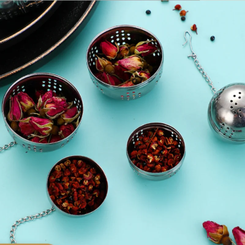 5cm/7cm/9cm Stainless Steel Tea Infuser Sphere Locking Spice Kitchen Tools Tea Ball Strainer Mesh Infuser Tea Filter Strainers