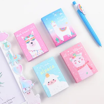 

Kawaii Alpaca Colorful 6 Folding Memo Pad N Times Sticky Notes Escolar Papelaria School Supply Bookmark Label