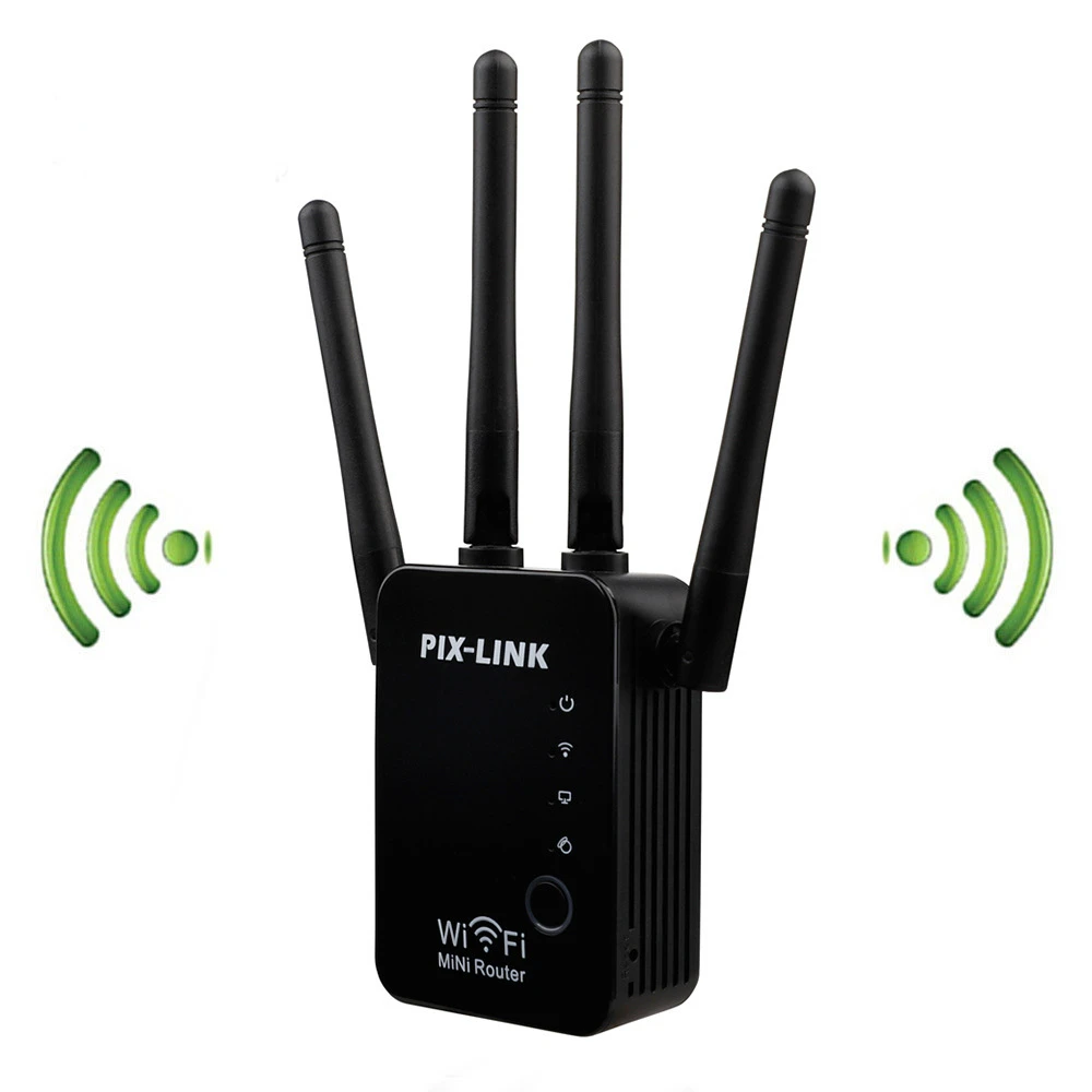 Edición Tranvía imponer PIXLINK repetidor WiFi inalámbrico WR16, enrutador de 300Mbps, extensor de  rango, amplificador de señal de red AP WPS, 4 antenas, fácil configuración|Rúteres  inalámbricos| - AliExpress
