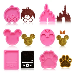 20 Kinds of Modern Popular Style Mouse Head Keychain Pendant Silicone Mold DIY Making Bags and Mobile Phone Pendant Materials
