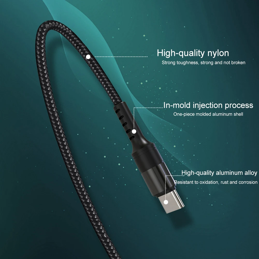 5A USB Type C Cable 0 25m 1m 2m Fast Charging Type C Kable for Huawei 5