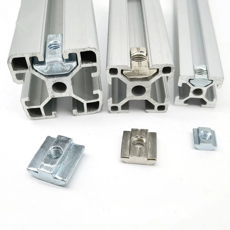 M3 M4 M5 M6 M8 M10 T Block Square nuts T-Track Sliding Hammer Nut for Fastener Aluminum Profile 2020 3030 4040 4545