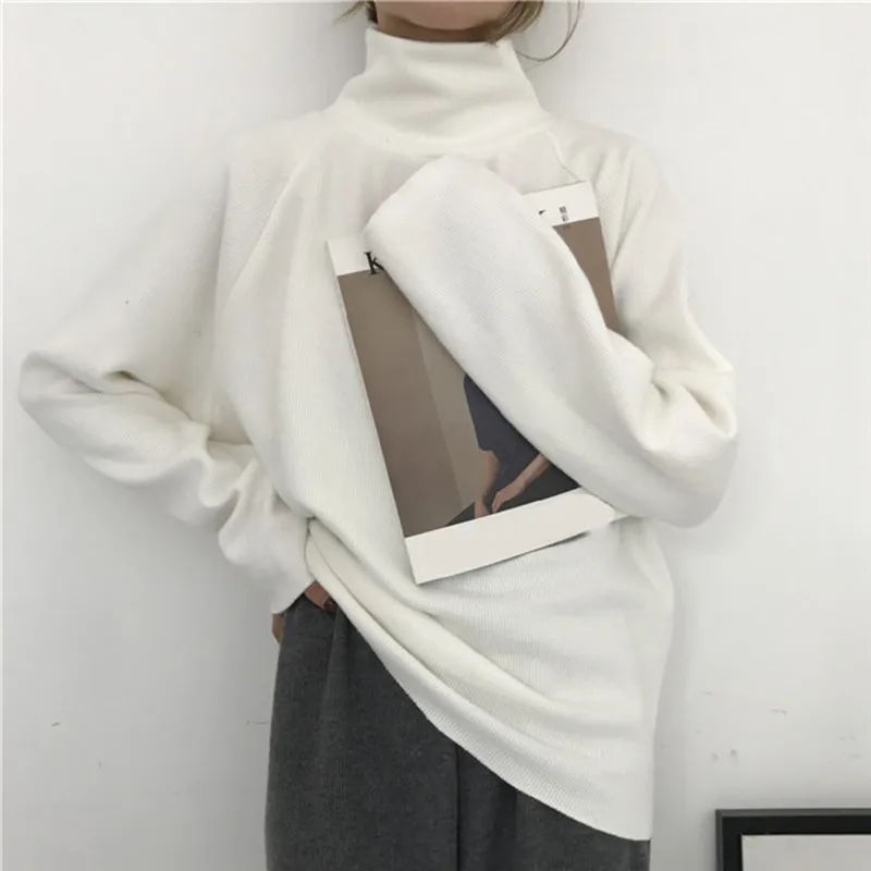 Pull Femme, осенняя Водолазка с длинным рукавом, пуловер, женский свитер,, модный однотонный свободный женский топ, Sueter Mujer, GAOKE