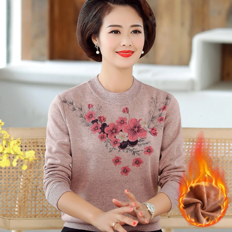 

Winter Plus Velvet Sweater 2019 Turtleneck Long Sleeve Knitted Women Sweaters And Pullovers Female Jumper Soft Warm Pull Femme