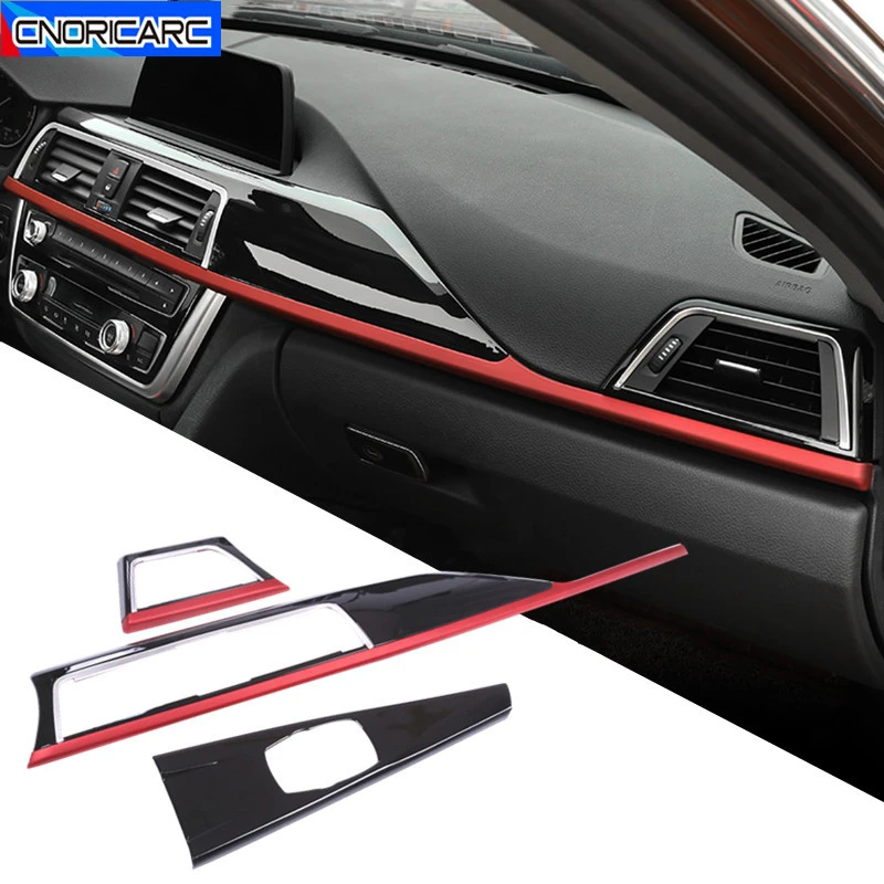 Car Center Console Air Condition Vent Frame Decoration Sticker Trim For BMW 3/4 Series GT F30 F32 F34 LHD Dashboard Panel Decals