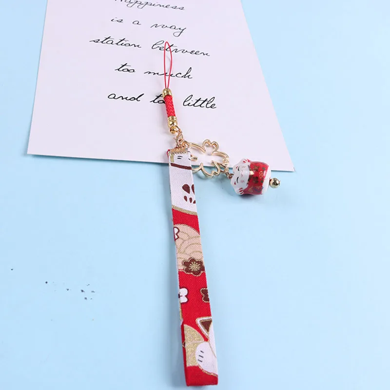 Модный японский мультяшный брелок Lucky Cat женская и мужская сумка кулон милый