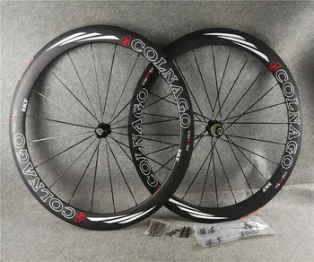 

Bicycle wheelset 3K Matte Clincher Colnago 50mm carbon road bike wheels with 23mm width Novatec A271 Hubs