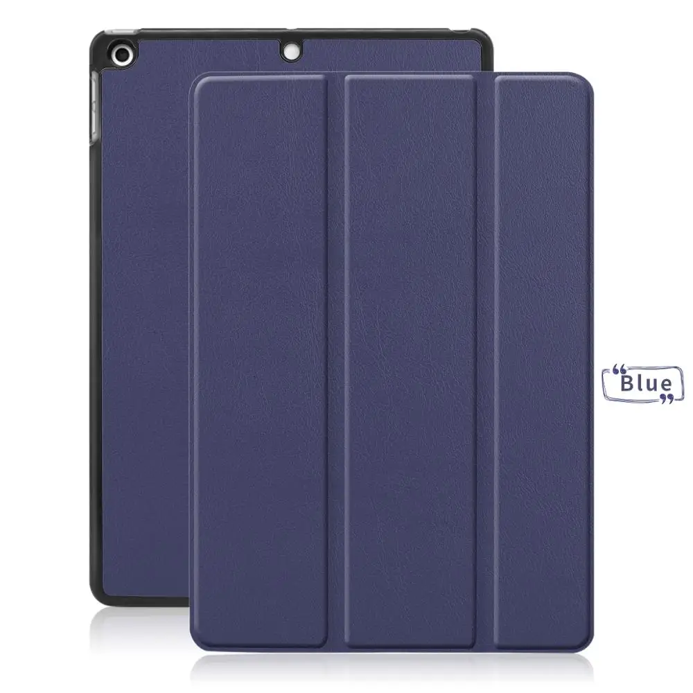 BULE Чехол для ipad 10,2 планшет pu кожаный чехол s Smart cover Авто спящий Стенд Поддержка Функция Многофункциональный - Цвет: BULE