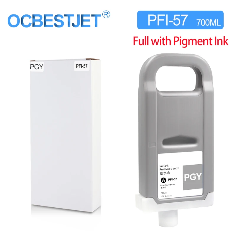 OCBESTJET PFI-57 PFI57 Compatible Ink Cartridge For Canon Pro 520 540 540s 560s Full with Pigment Ink (12 Color Optional) 