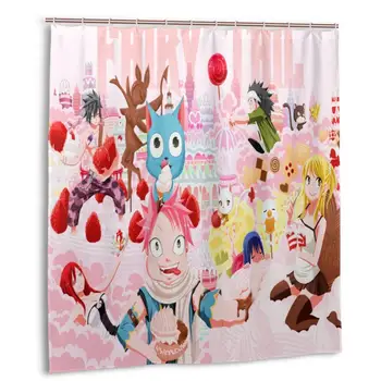 

Fairy Tail Shower Curtain with Hooks bathroom Waterproof Polyester Fabric