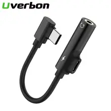 Подслушивающий зарядный кабель 2 в 1 type C до 3,5 мм разъем для зарядки наушников конвертер для Xiaomi 6 huawei P20USB type-C аудио адаптер