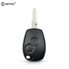 KEYYOU 2 кнопки дистанционного ключа оболочки чехол Брелок для Renault Megan модус Клио модус Kangoo Logan Sandero Duster Автомобильная сигнализация корпус