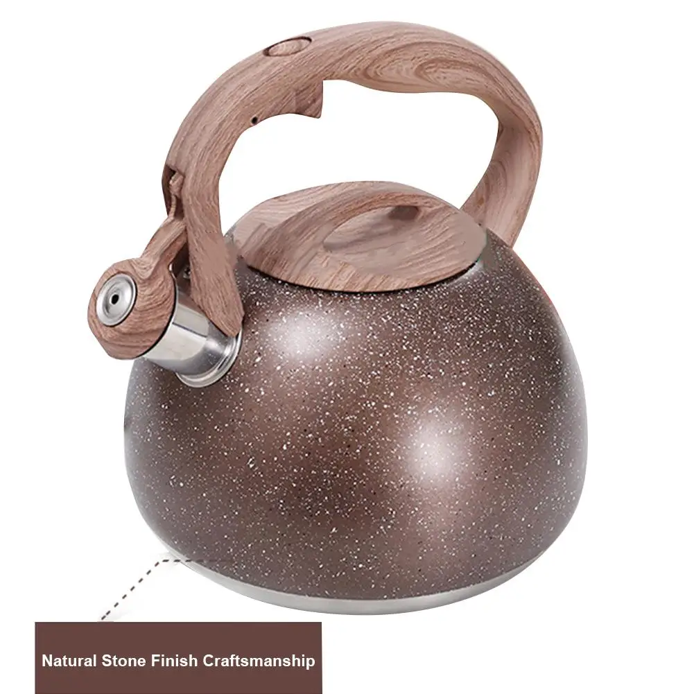 3л нержавеющая сталь античный свистящий чайник пищевой чайник с термостойкой ручкой для индукционной плиты газовая плита чайник