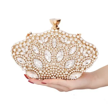 

New style dinner bag women's diamond-studded clutch bag handmade evening bag banquet bag clutch handbags women bags designer