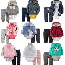 Conjunto de ropa de otoño para bebé, chaqueta para recién nacido, monos, pantalones, ropa infantil de otoño, trajes de manga larga para niña de 6 a 24 meses, 3 uds.