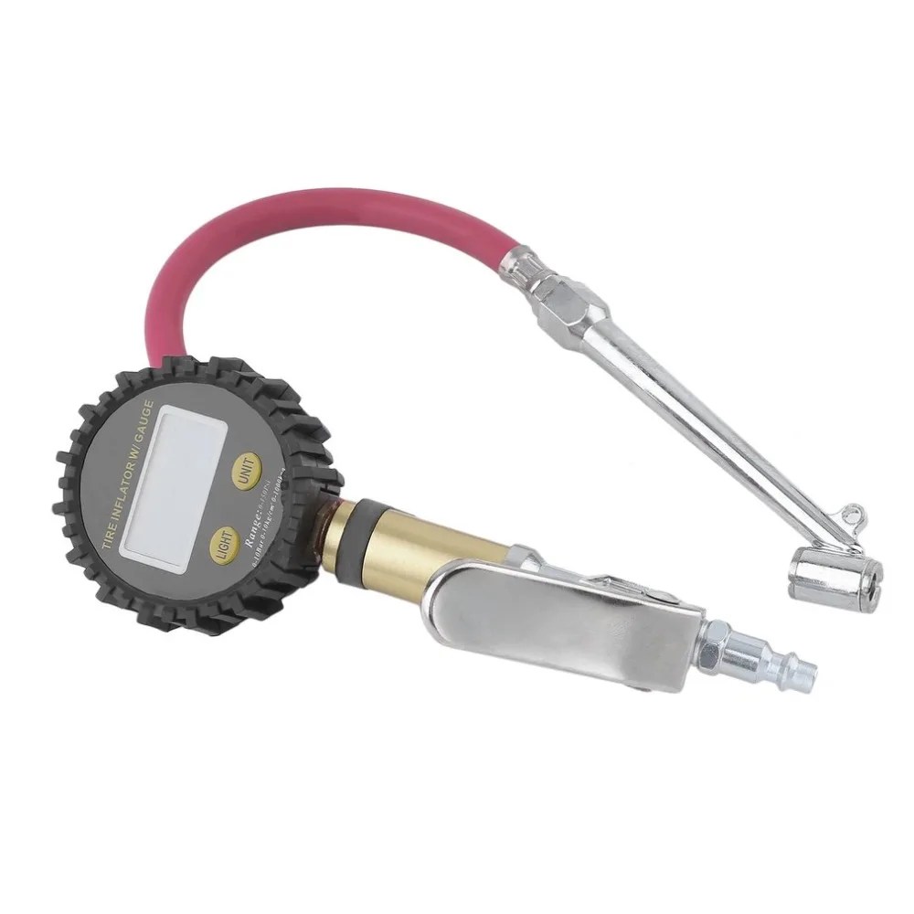 

Digital Air Tire Inflator With High Accurate LCD Display Hand Held Tire Pressure Gauge Meter Auto Car Bicycle Accessories