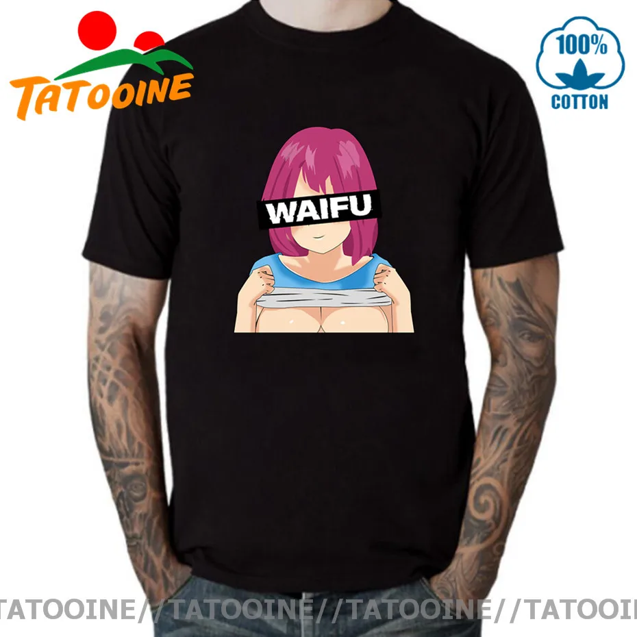 Футболка Tatooine Waifu из материала Ecchi Lewd аниме для девочек Хентай Мерч футболка My Hero