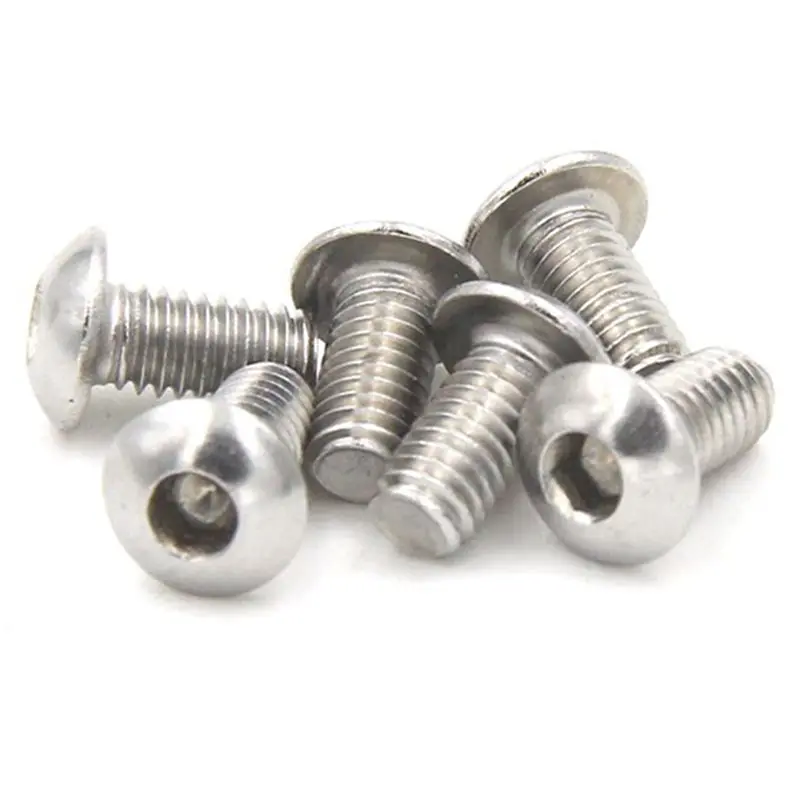 EASY-M5x8mm 304 Нержавеющая сталь Кнопка Шестигранная головка Кепки болты 80 шт