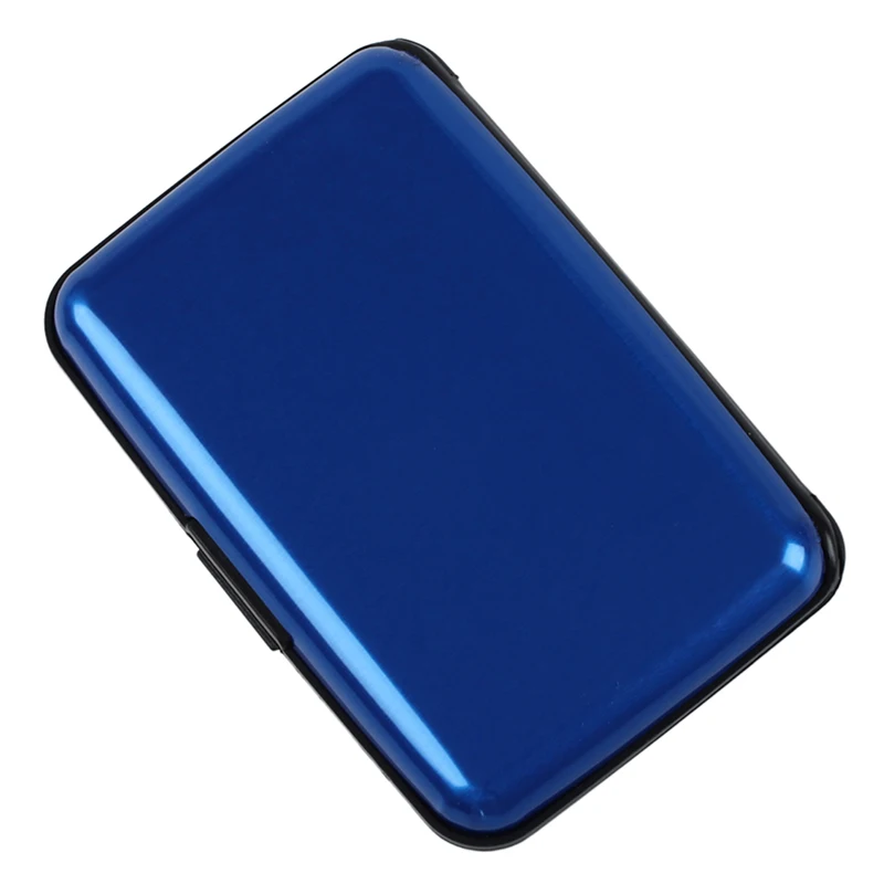 Waterproof Business Id Credit Card Wallet Holder Aluminum Metal Case Box (Ran Color) 2