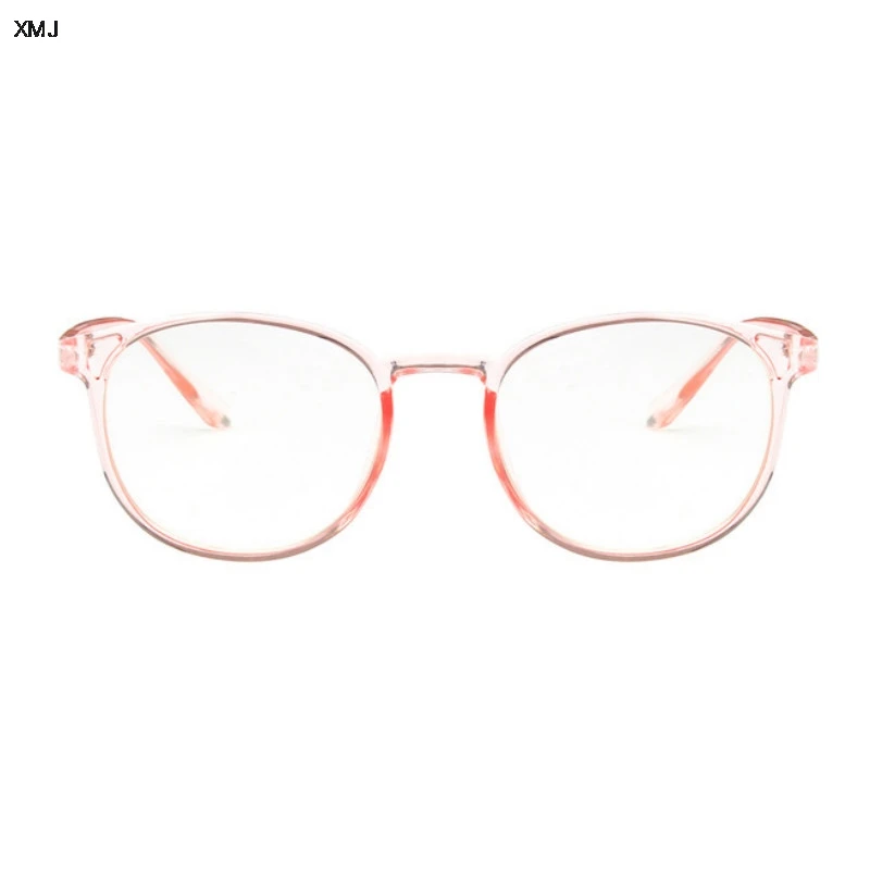 Новые ретро круглые квадратные оправы для очков, оптические очки, оправа для очков, прозрачные ретро очки для близорукости, очки для девушек - Цвет линз: Transparent pink