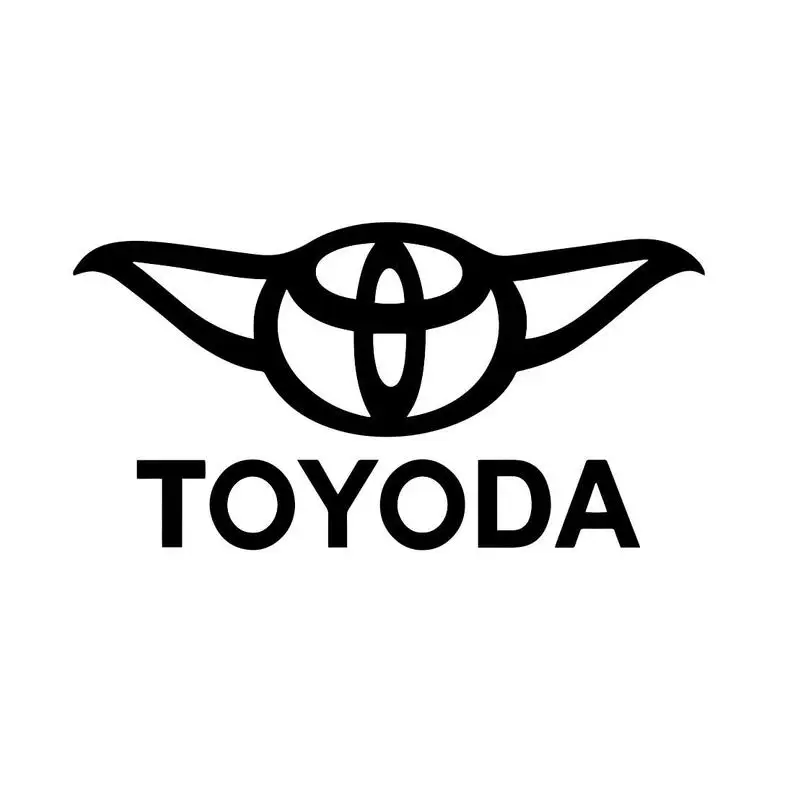 Забавные наклейки Toyoda Yoda на машина, бампер, окно, ноутбук, высечка, наклейка 5,5 дюймов
