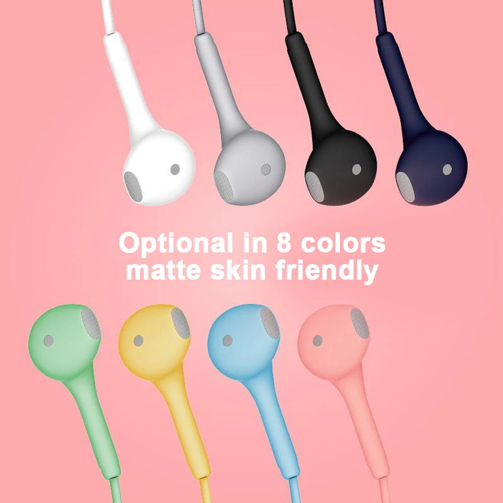 U19 Macaron Wired Super Bass 3.5mm Headset with Microphone for IPhone Samsung Wired Earphones Wired Headphones Wired Earplugs
