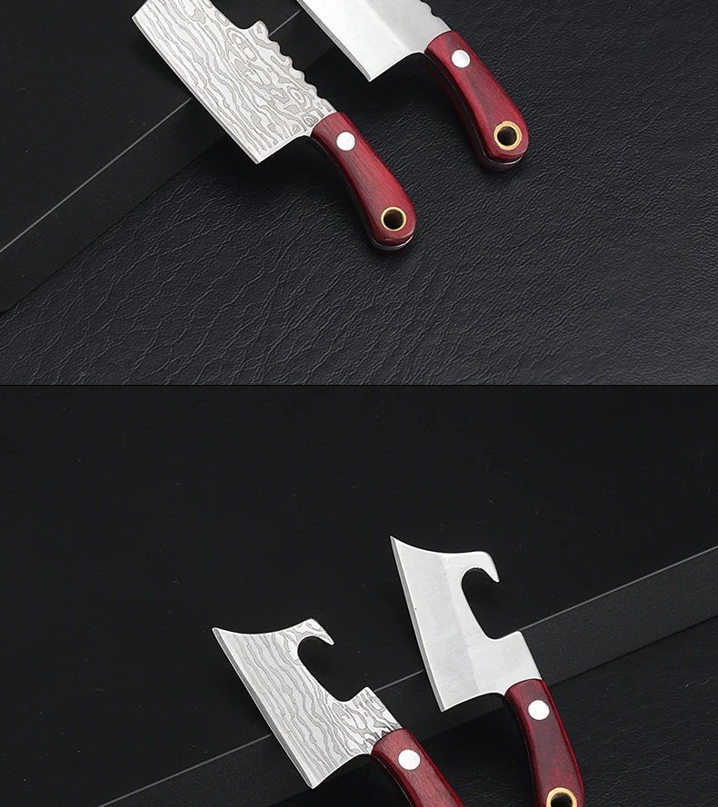 Mini kitchen Knife Unboxing Portable Small Blade Wine Bottle Opening Paper Cutting EDC Keychain Hanging Multi Survival Tools