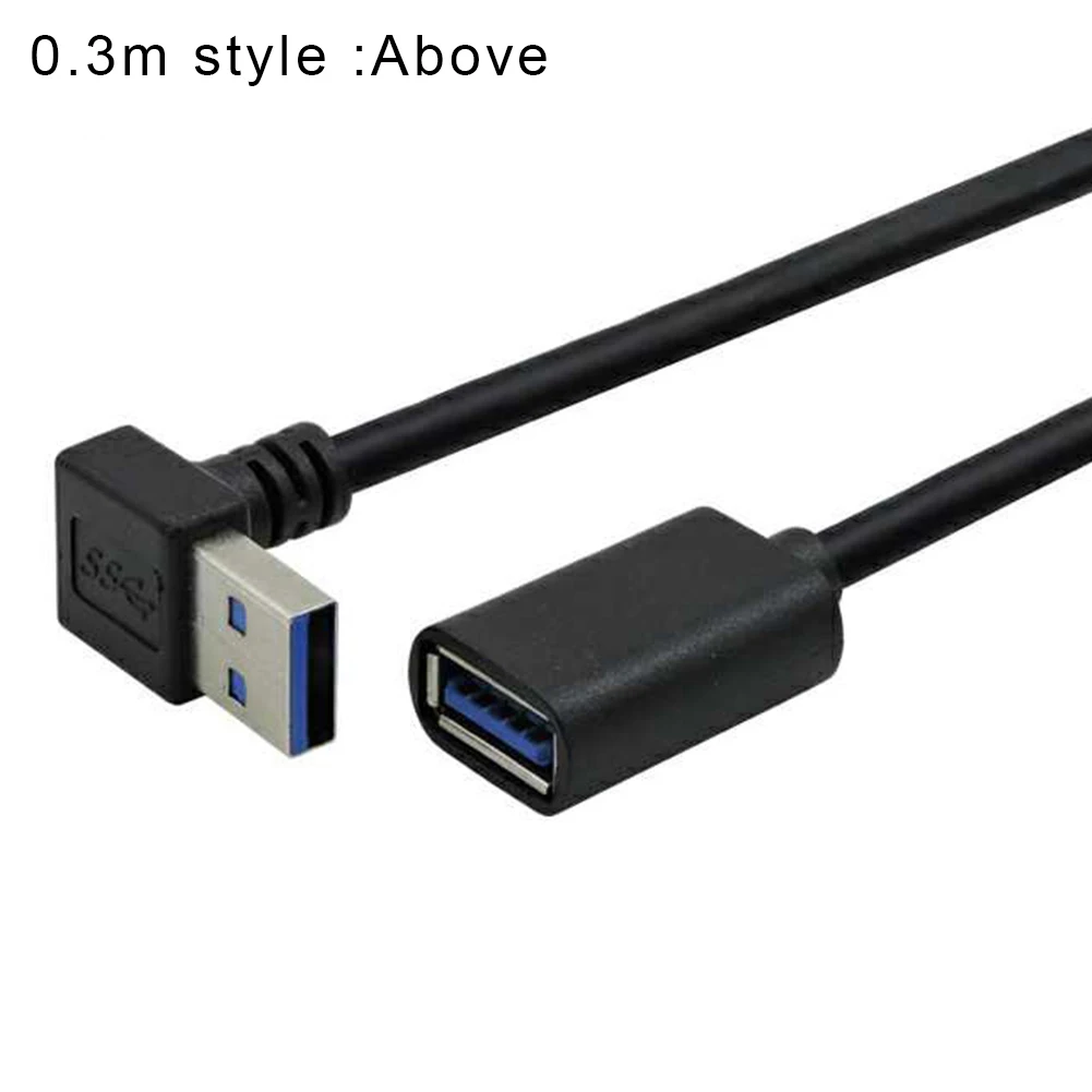 0.3m Upward USB 3,0 удлинитель 90 градусов высокая скорость портативный для домашнего офиса бизнеса DU55 - Цвет: 0.3m Upward