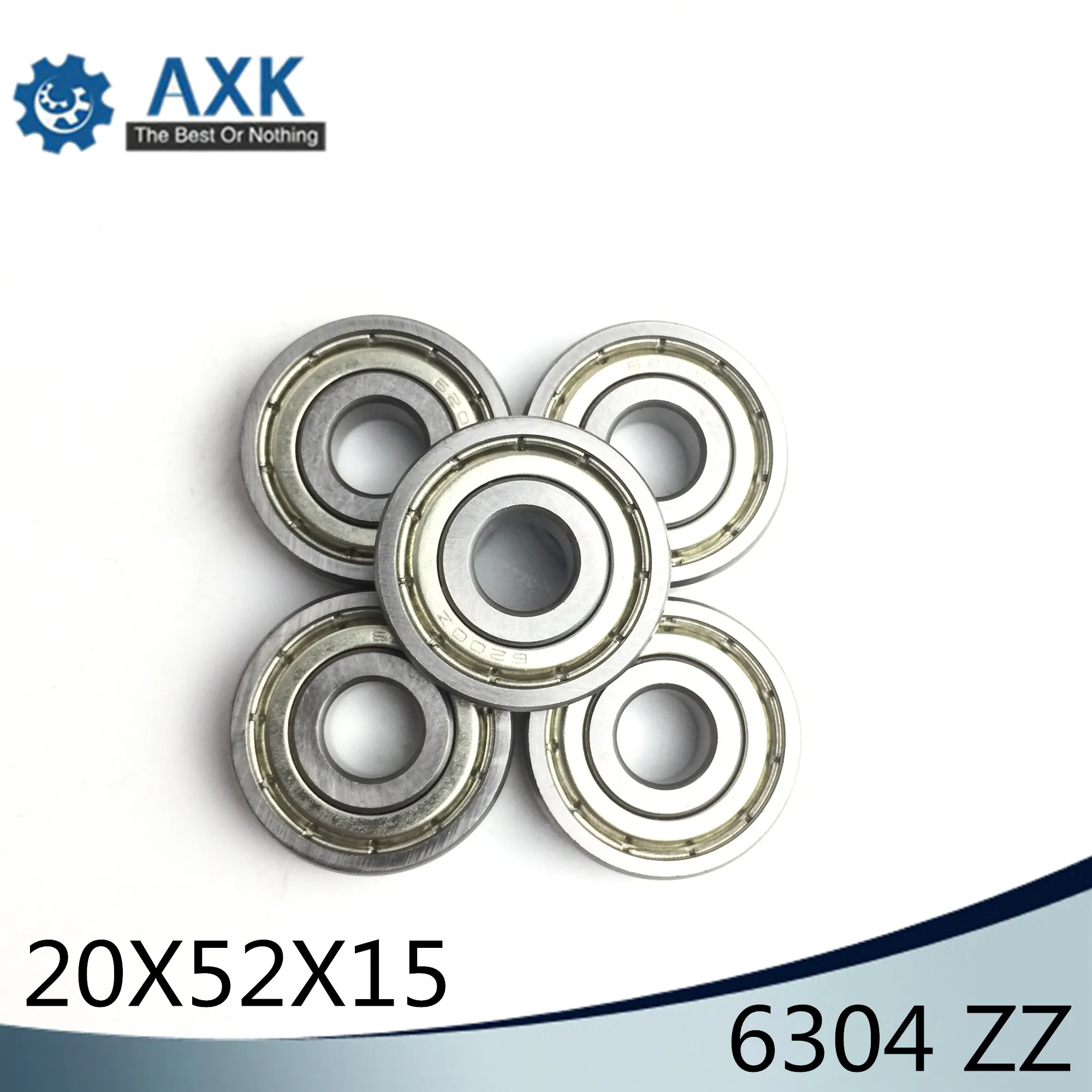 6304ZZ Bearing 20*52*15 mm ABEC-3 ( 2 PCS ) For Blower Vacuums Saw Trimmer Deep Groove 6304 Z ZZ Ball Bearings 6304Z