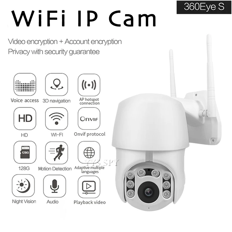 Купольная камера с Wi Fi IP PTZ CCTV 6 IR светодиодный IP66 водонепроницаемый 2