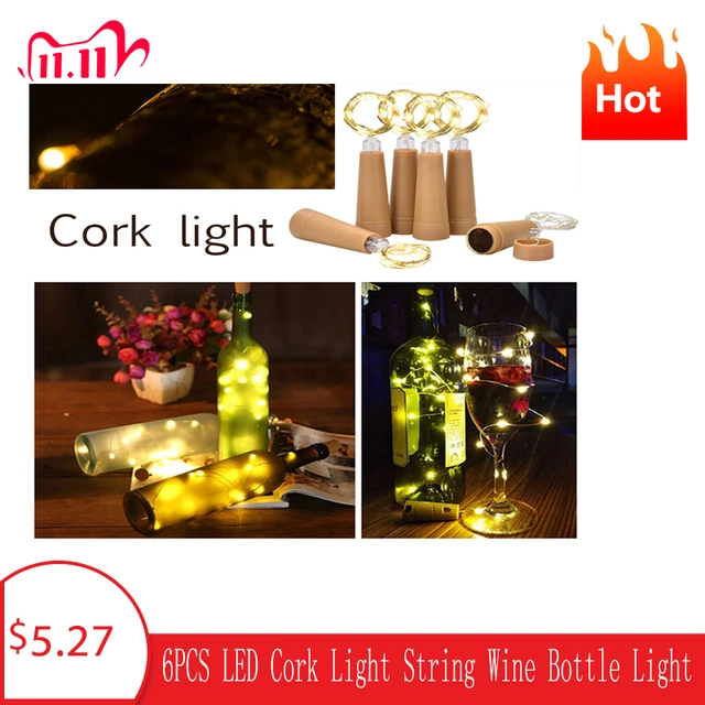 Battery Operated Lights Wine Bottles  Wine Bottle String Lights Cork -  Battery - Aliexpress