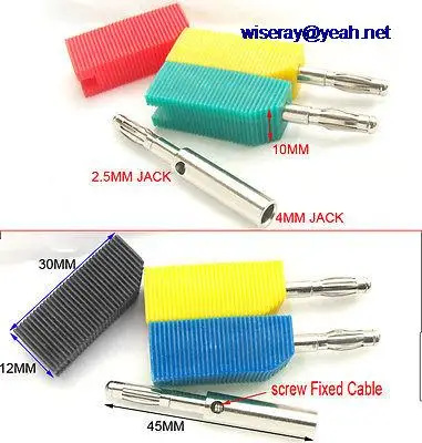 

DHL/EMS 250pcs 5 color 4MM Banana Plug Screw Cable Lock to BINDING POST SpeakerS Probes-A7
