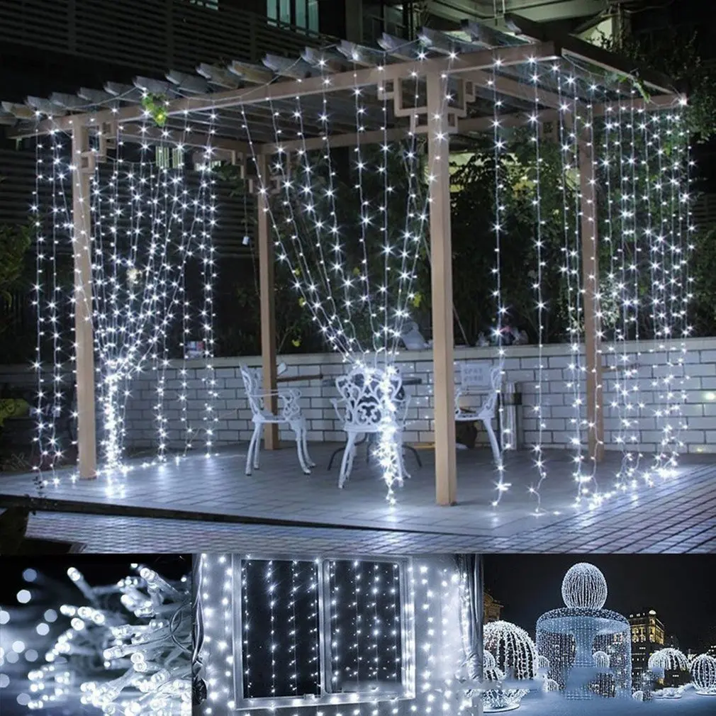 

LED Window Curtain String Light Fairy Light String for Indoor Outdoor Wall Decoration Wedding Party Home Garden