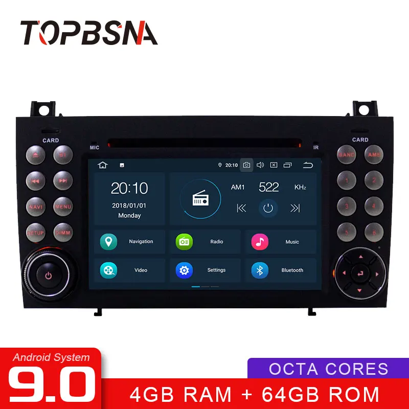 Best TOPBSNA Android 9.0 Car DVD Player for Mercedes Benz SLK R171 W171 SLK200 SLK230 SLK280 GPS Navi 2 Din Car radio stereo headunit 0 Best TOPBSNA Android 9.0 Car DVD Player for Mercedes Benz SLK R171 W171 SLK200 SLK230 SLK280 GPS Navi 2 Din Car radio stereo headunit 0