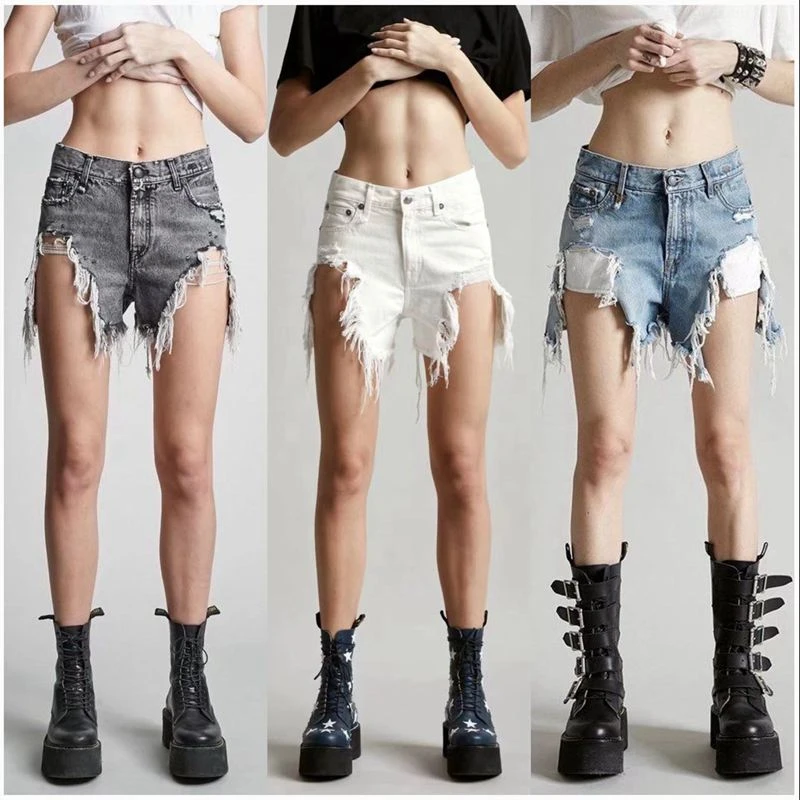 V shape denim shorts Clearance