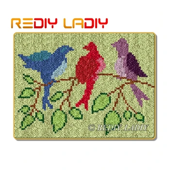 

Latch Hook Rug Colorful Birds Crocheting Carpet Rug 100% Acrylic Yarn Sofa Cushion Mat DIY Carpet Rug Home Decor Art & Crafts