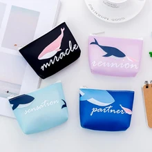 1 шт. женский кошелек для монет с морским животным Китом, кошелек, сумочка для денег, чехол для наушников, подарочные держатели для карт для девочек