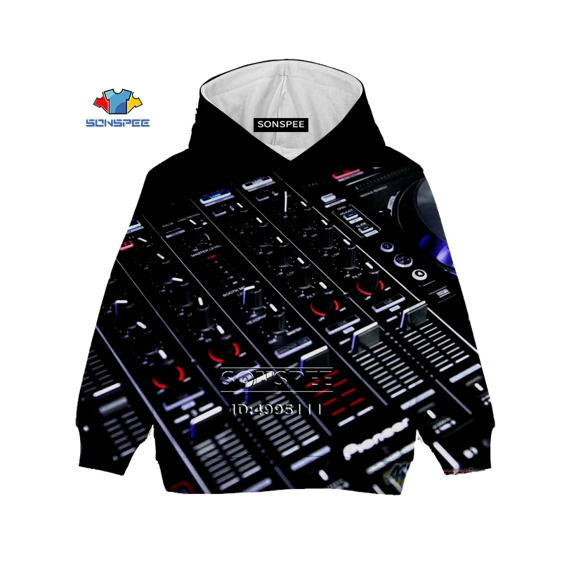 Детские толстовки для мальчиков с 3D принтом «DJ Music Audio»; Детский Повседневный свитер; толстовки с капюшоном; Одежда для мальчиков и девочек; топы с длинными рукавами - Цвет: 6