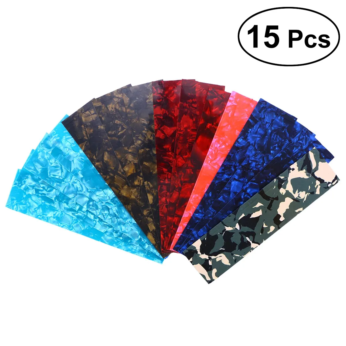 

DIY Guitar Punch Sheets Light Medium and Heavy Celluloid Guitar Pick Strips Three Thickness Mixed Send (Random Color and Style)