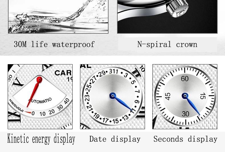 Seiko Автоматический ход Мужские t Карнавальная майка брендовые Роскошные Мужские механические часы relogio masculino часы из нержавеющей стали ремень для мужских часов