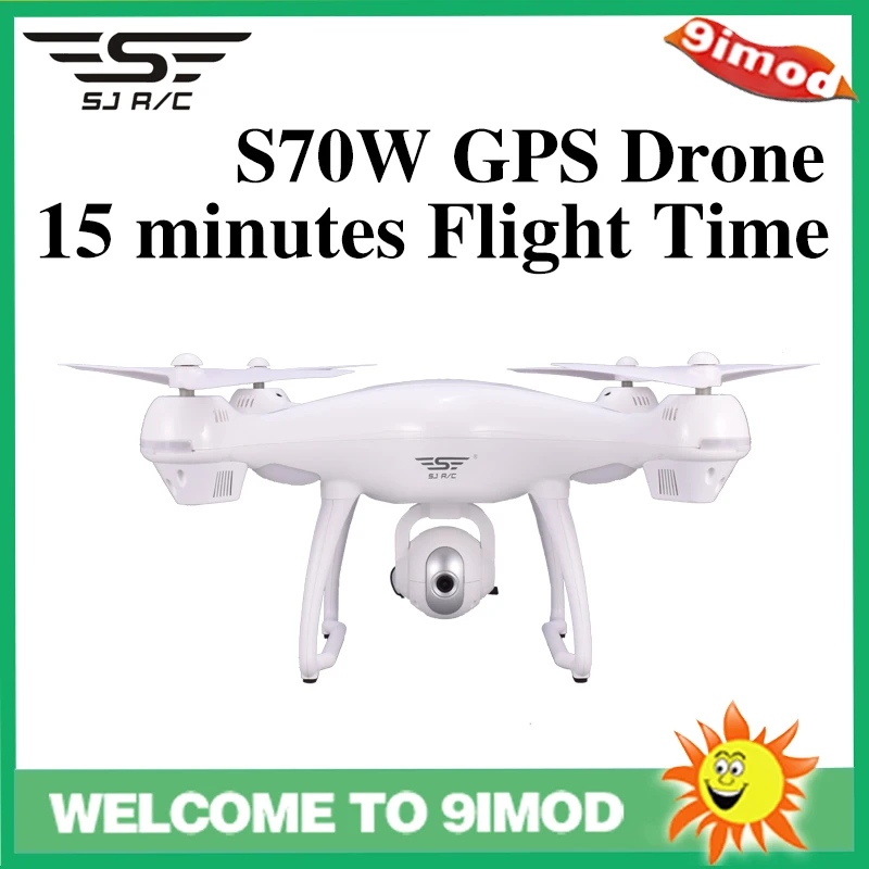 SJRC S70W GPS Дрон с Wifi FPV 720P широкоугольная HD камера удержание высоты G-сенсор Follow Me