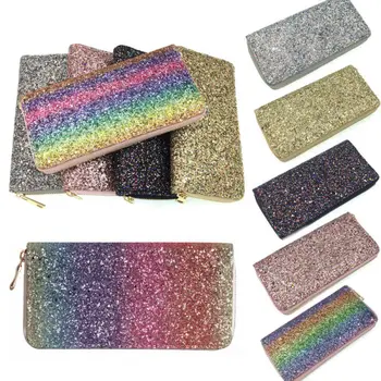 

Women's Fashion Sequin Glitter Style Coin Purse Girls Designer Wallet Long Clutch Phone Case Wallet Card Holder